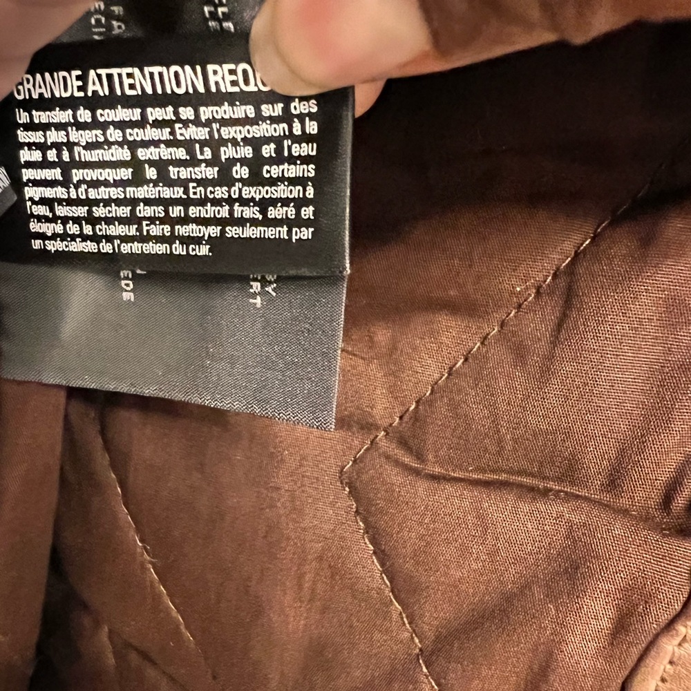 Marc New York mens size small, chocolate brown leather three-quarter jacket - Picture 5 of 7